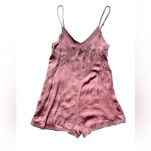 Aerie Silky Lace Romper - S